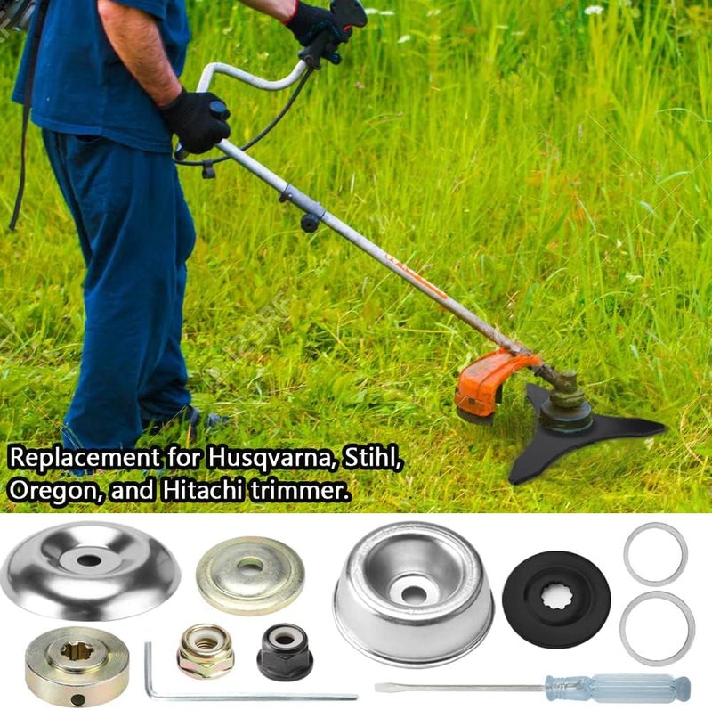 Eapele Brush Cutter Blade Weed Wacker Replacement Blade, Carbide Steel with Adapter Attachment, for 1" (25.4 mm or 20 mm Arbor), Compatible with Husqvarna, Stihl, Oregon, and Hitachi - Image 5
